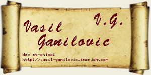 Vasil Ganilović vizit kartica